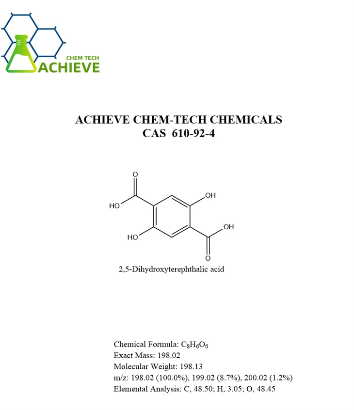2, 5- dihydroxyterephthalic кислота Cas 610-92-4