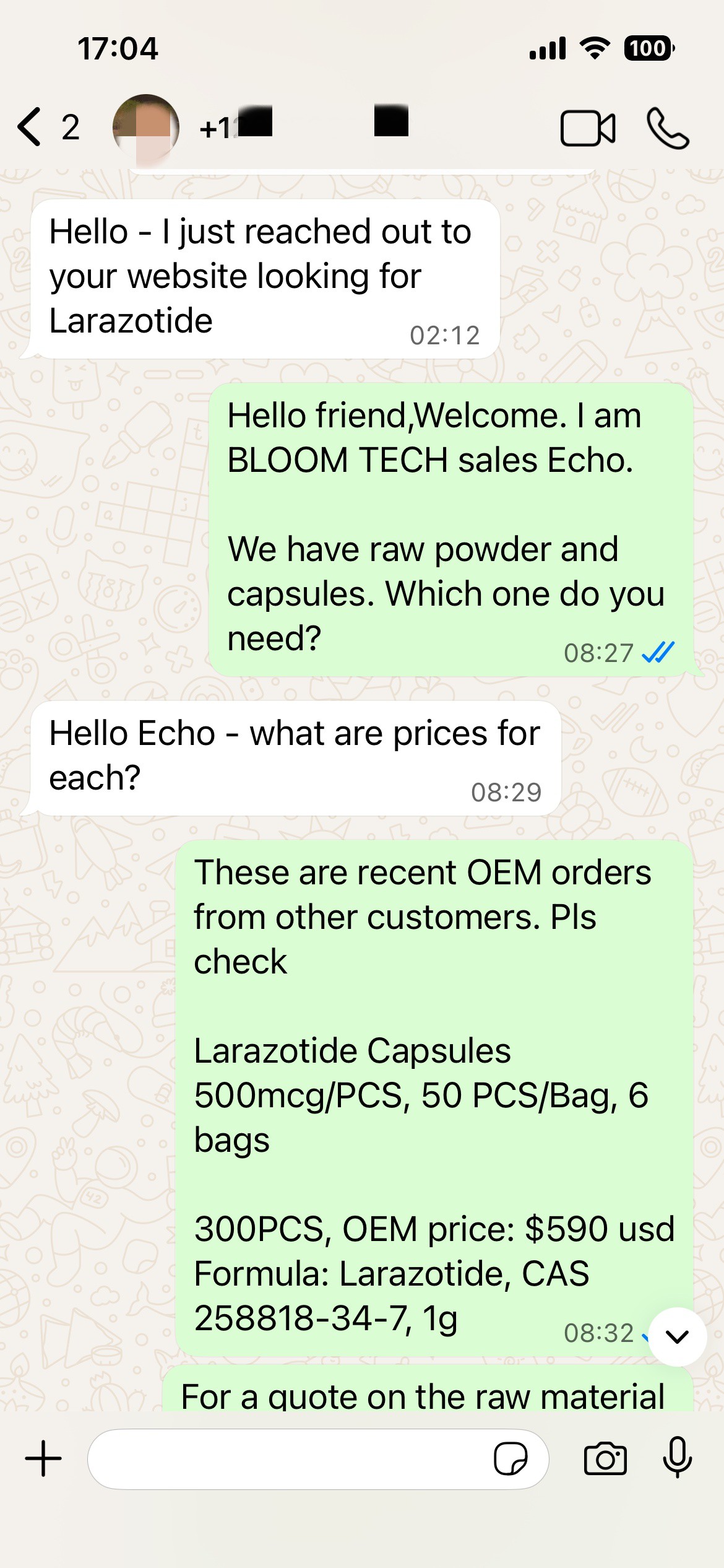 larazotide Buy | Shaanxi BLOOM Tech Co., Ltd larazotide Buy | Shaanxi BLOOM Tech Co., Ltd