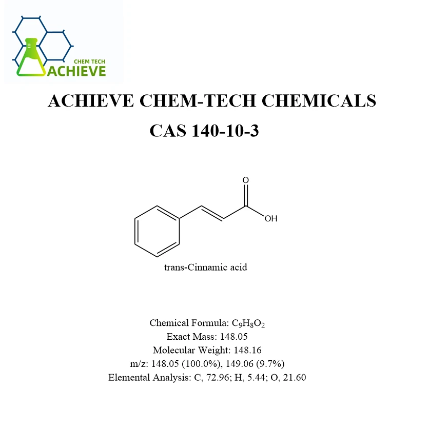 Trans-Cinnamic Acid structure CAS 140-10-3 | Shaanxi BLOOM Tech Co., Ltd Trans-Cinnamic Acid structure CAS 140-10-3 | Shaanxi BLOOM Tech Co., Ltd
