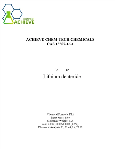 Дейтерид лития CAS 13587-16-1